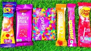 Satishfying video ASMR Unboxing GIANTS /Sweet Colourful chocolate and Rainbow lollipops With candy 🍬