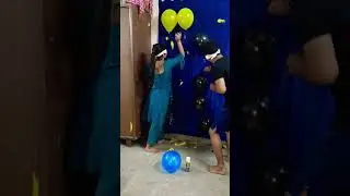 blindfold balloon popping challenge #video #shots