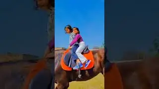 horse riding and TWISHA #cutebaby #viralvideo #horseriding #viralshorts #horselover #shorts #twisha