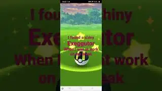I was really shocked and I had my first shiny Exeggutor #shorts #pokemongo  #AnnmarieHedgehog