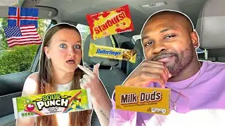 Icelandic Wife Trying American Candy For The First Time! 🇺🇸🇮🇸