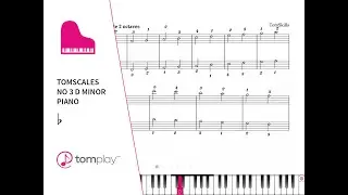 D Melodic Minor Piano Scale (Sheet Music and Backing Track) 🎷