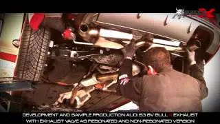 Audi S3 8V ECE approved exhaust sound Bull-X Cat-Back and non-resonated version Auspuffsound