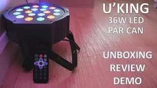 U'KING 36W LED PAR LIGHT 18PCS (UNBOXING, REVIEW + DEMO)