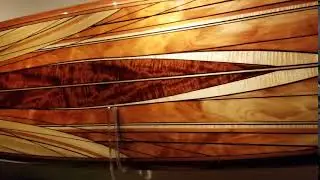 Koa Wood Surfboards - Decorative Surfboards - A Custom Monster Longboard - by Artist Mike Rumsey