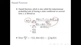 Categorical Data Analysis: Survival Analysis Hazard Function