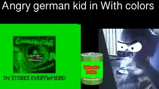 Angry german kid in with colors 