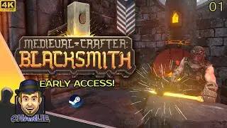 FANTASY BLACKSMITH SIM GOES EARLY ACCESS! - Medieval Crafter Blacksmith Simulator Gameplay - 01