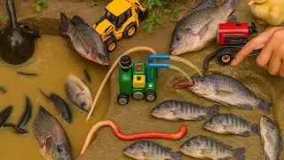 diesel engine water pump for fish in pond🐟| fishing exciting #mini_pump