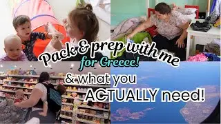 DAYS IN MY LIFE AS A MOM OF 3 | PACK & PREP WITH ME FOR GREECE 🇬🇷✈️☀️ & what you ACTUALLY need!