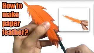 How to make very simple paper feather craft for kids | art and craft paper origami