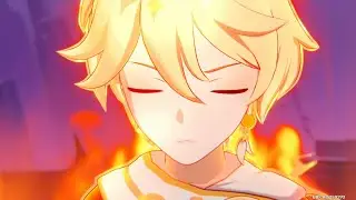 Traveler awakening Pyro element | Genshin Impact cutscene