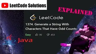 LeetCode 1374. Generate a String With Characters That Have Odd Counts Solution Explained - Java