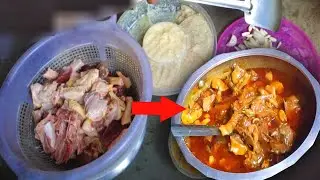 Duck Curry Village Style Bangali Traditional Recipe in Winter Season Prepared by Mother