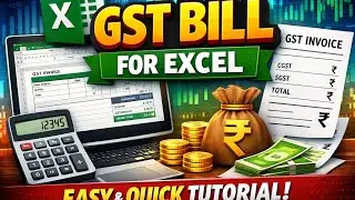 Excel Mein GST Bill Banana Sikhe | Complete InvoicTax Calculation#knowledge #excel #viral #trending 