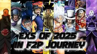 Top Ex Rankers of 2025 as F2p accounts ||F2P OBITO|| #opbr #onepiece #bountyrush #f2p