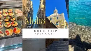 Malta trip vlog 🫶🏾 *solo trip* hotel tour, Valletta , cyan water 🌊