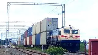 High speed WDG4 with Gigantic double decker freight & WDG4 with large LPG tanker train.