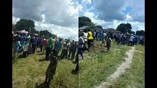Drama as coffin reportedly refused to be buried during the funeral in Zambia