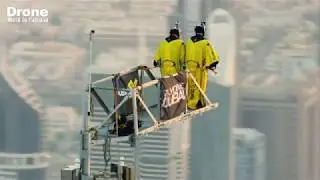 Burj Khalifa Pinnacle Base Jump - Dubai UAE - Drone Video - 2020