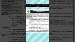 NEW TEACHING JOBS AT FAZAIA SCHOOL AND COLLEGES 2025 🇵🇰