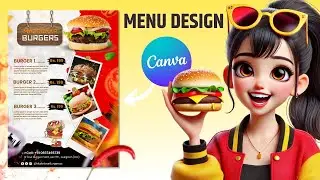 Restaurant Food Menu Design in Canva | Menu Card Hindi Step by Step Tutorial for Beginners