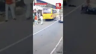 Kerala Student Narrowly Escapes Accident After Falling from Bike