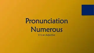 Numerous Pronunciation
