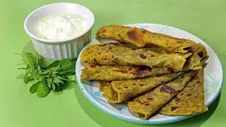 मेथी का पराठा कैसे बनता है# methi tepla racipiii # methi k Parathe #Easy  breakfast food racipiii ☺️