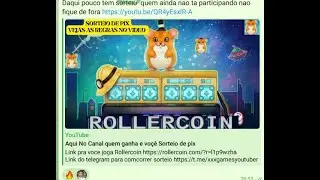 Sorteio Do Pix  E mostrando bot Telegram Co0nta limercoim  e Roller coin