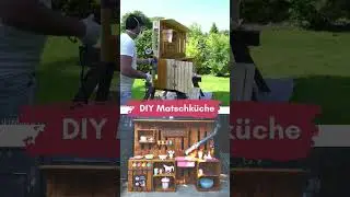 Matschk&uuml;che selber bauen - DIY Matschtisch - Garten gestalten f&uuml;r Kinder - Outdoor Spielk&uuml;che bauen