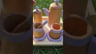 Wooden Tea Set Toy | Garden Tea Party | Kitchen Toys for Boys & Girls | Pretend Play for Kids