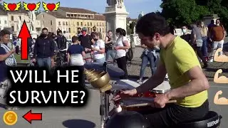 Pro Drummer Ends Up in the Street: First Time Busking!