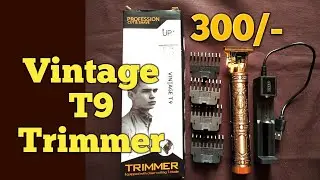 Vintage T9 Hair & Beard Cordless Trimmer Unboxing Review In Hindi | Low Price Hair & Beard Trimmer
