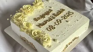 Elegant Engagement Cake Design | Golden Rose Theme | Engagement Cake Tutorial by CakeAppi