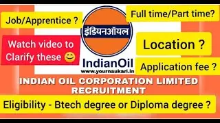 IOCL (Indian Oil Co.Ltd) Recruitment 2020 | Latest Recruitment for 500 Posts in Trade Apprentice
