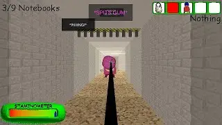Baldi's Basics Plus - What happens when the player uses a Grappling Hook to Beans' bubble gum?