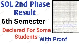 SOL Sixth Semester Second Phase Result Declared 2022 | for some students Ameeninfo