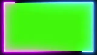 Neon Frame Green Screen