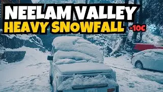 HEAVY SNOWFALL IN NEELAM VALLEY || DANGEROUS ROAD IN SNOW FROM SHARDA TO KERAN || LIVE SNOW UPDATES