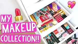 MY MAKEUP COLLECTION + STORAGE!!!! Alisha Marie