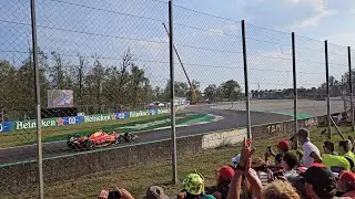 F1 Monza 2023 Sainz Pole Lap + Tifosi live Reaction - Ascari General Admission (Prato) - Italian GP