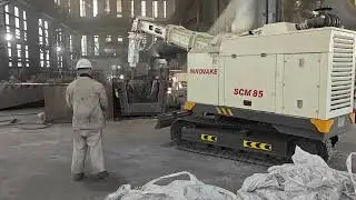 Remote-Controlled Iron Taphole Trough Slag Removal Machine