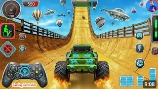 Monster truck mega ramp impossible driver - 4x4 ultimate car stunts gt racing - android gamplay 2025