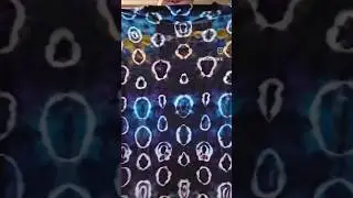 Tie, dye and reveal of a symmetrical repeating shape design #tiedye #icedye #tiedyereveal