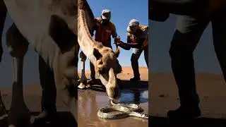 Camel eat snake