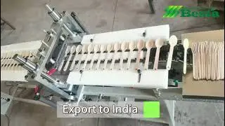 Disposable Wooden Spoon Hot Stamping Machine, Wooden Fork Logo Printing Machine