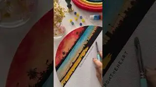 Sunset Vibe - Part 2 #shorts #trending #art #ytshorts #acrylicpainting #diy