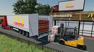 McDonald's bio à 999.000€ plein de camions McDo | Livraison de tous les menus McDo en semi remorque