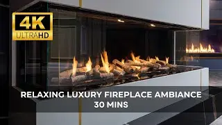 30 Minutes of Modern Fireplace Ambience | Relaxing Fire Sounds & Meditation Music for Sleep & Calm